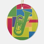 Euphonium Colorblocks Verzierung Keramikornament (Links)