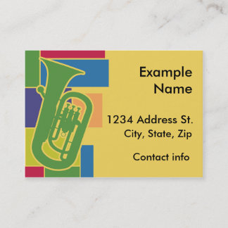 Euphonium Colorblocks Visitenkarte
