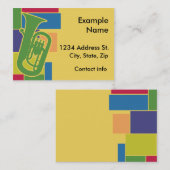 Euphonium Colorblocks Visitenkarte (Vorne/Hinten)