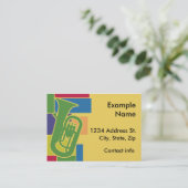 Euphonium Colorblocks Visitenkarte (Stehend Vorderseite)
