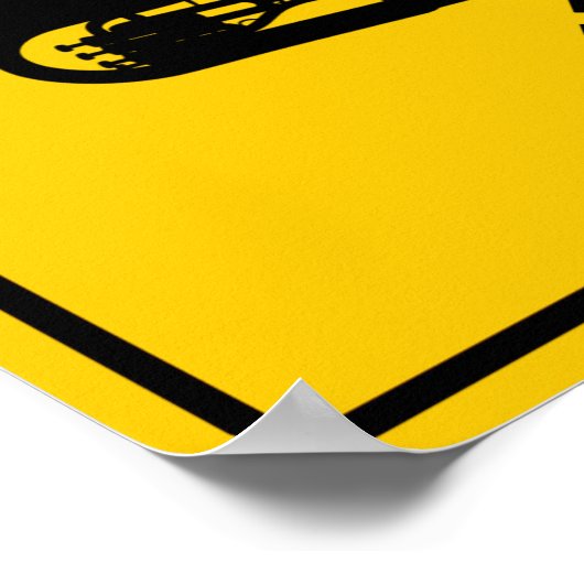 Euphonium Crossing Highway-Zeichen Poster (Ecke)