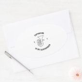 Euphonium ist meine Supermacht Ovaler Aufkleber (Umschlag)