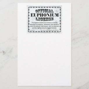 Euphonium-Lizenz Briefpapier