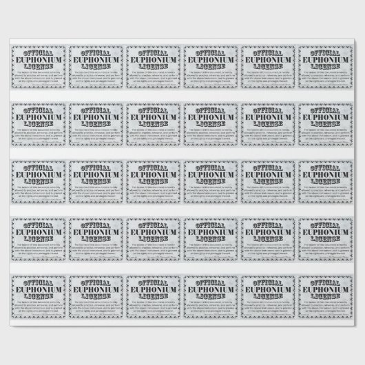 Euphonium-Lizenz Geschenkpapier (Flach)