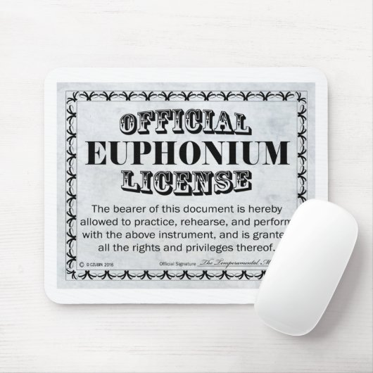 Euphonium-Lizenz Mousepad (Mit Mouse)