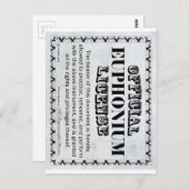 Euphonium-Lizenz Postkarte (Vorne/Hinten)