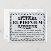 Euphonium-Lizenz Postkarte (Vorne/Hinten)
