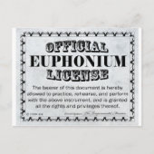 Euphonium-Lizenz Postkarte (Vorderseite)