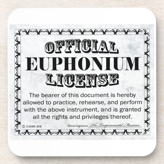Euphonium-Lizenz Untersetzer (Vorderseite)