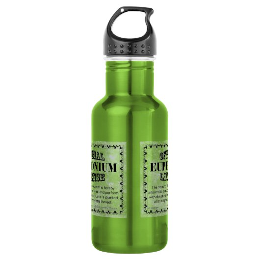 Euphonium-Lizenz Wasserflasche (Vorderseite)