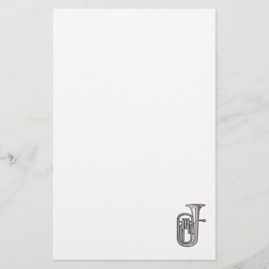 euphonium Messing Instrument music realistische.pn Briefpapier (Vorderseite)