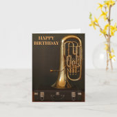 Euphonium-Messing-Musikinstrument Geburtstag Karte (Gelbe Blume)