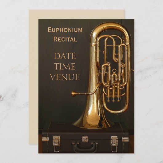 Euphonium-Messinstrument Erwägung Einladung (Vorne/Hinten)