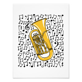 Euphonium Musical Notes Brass Musician Fotodruck