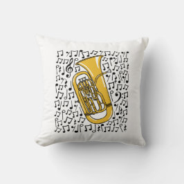 Euphonium Musical Notes Brass Musician Kissen