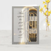 Euphonium-Musik-Geburtstag Karte (Gelbe Blume)