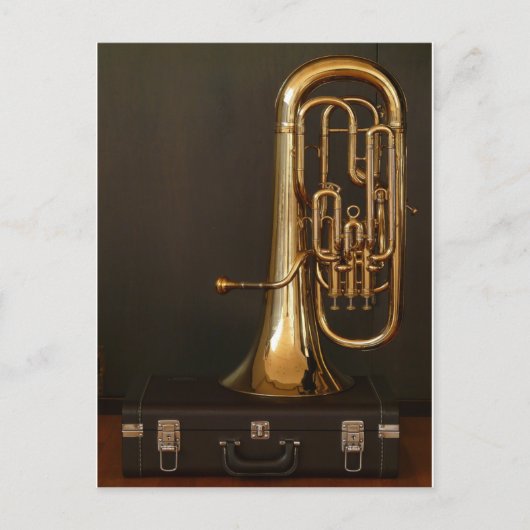 Euphonium-Musikinstrument mit Notation Postkarte (Vorderseite)