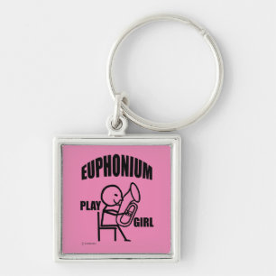 Euphonium Play Girl Schlüsselanhänger