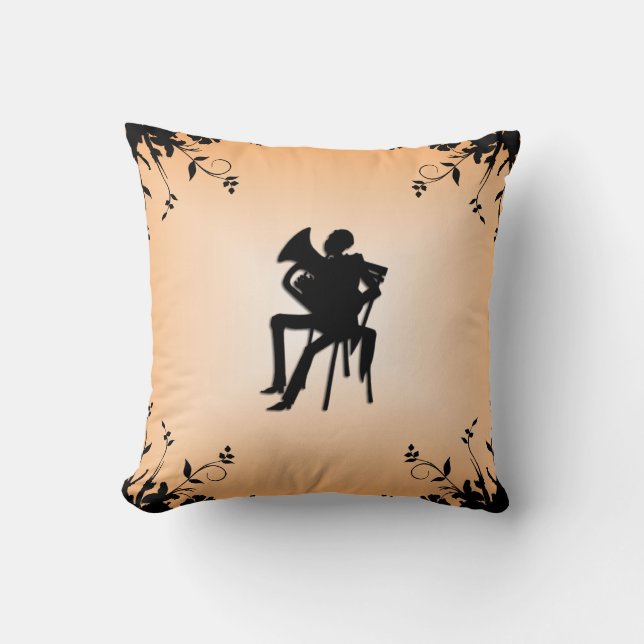 Euphonium Player Silhouette Mojo Throw Pillow Kissen (Vorderseite)