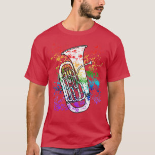 Euphonium Rainbow Colors Euphoniumist Blasmusik T-Shirt