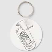 Euphonium Redwork Schlüsselanhänger (Vorderseite)