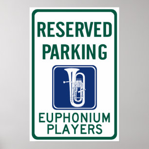 Euphonium-Spieler-Parken Poster
