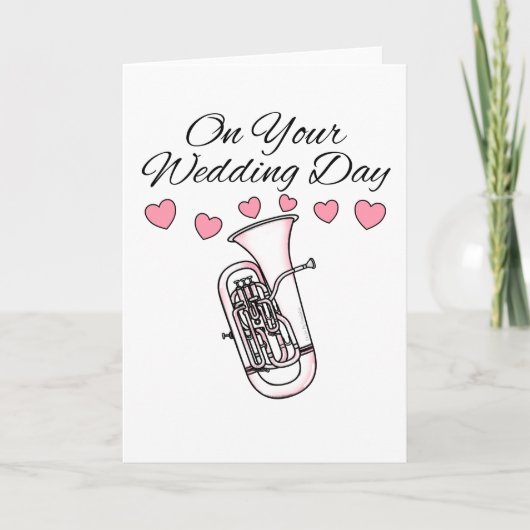 Euphonium Wedding Card Euphoniumist Blasmusiker Dankeskarte (Vorderseite)