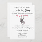 Euphonium Wedding Invitation Brass Musicians Einladung (Vorne/Hinten)