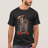 Euphonium Xmas Lighting Santa Musical Euphonium T-Shirt (Vorderseite)