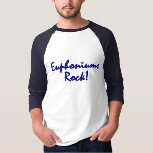Euphoniums-Felsen - blaue Beschriftung T-Shirt