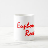 Euphoniums-Felsen - rote Beschriftung Kaffeetasse (Mittel)