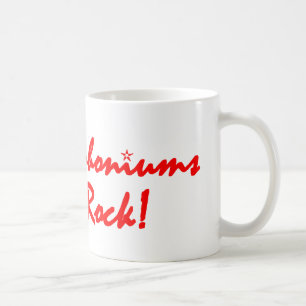 Euphoniums-Felsen - rote Beschriftung Kaffeetasse