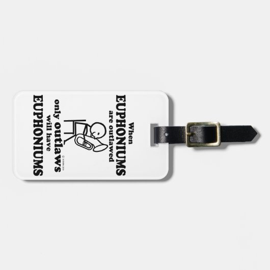 Euphoniums verboten gepäckanhänger (Vorderseite horizontal)