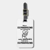 Euphoniums verboten gepäckanhänger (Vorderseite vertikal)