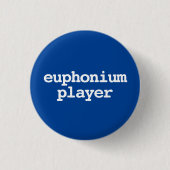 Euphoniumspieler-Typografie-Schaltfläche Button (Vorderseite)