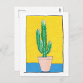 Euphorbia Cactus zeichnend, einfache, gemischte Me Postkarte (Vorne/Hinten)