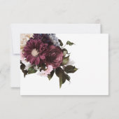 Euphoria Boho Burgundy Pink White Floral UAWG | RSVP Karte (Rückseite)