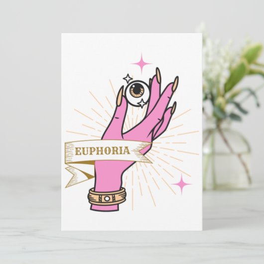 Euphoria Einladung (Stehend Vorderseite)