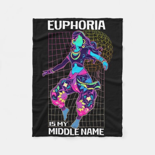 Euphoria ist mein Name Rave Energy Fleecedecke (Vorderseite)