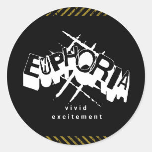 Euphoria Vivid Spannung Runder Aufkleber