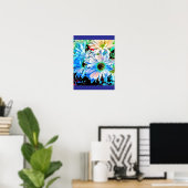 Euphorische Blumen  Poster (Heimbüro)