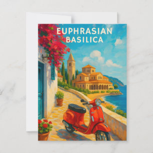 Euphrasischer Basilika Poreč Kroatien Vintage Reis Postkarte