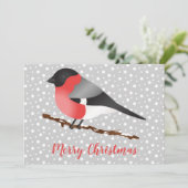 Eurasian Bullfinch Bird Frohe Weihnachten Custom (Stehend Vorderseite)