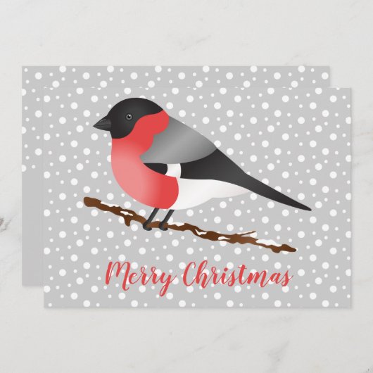 Eurasian Bullfinch Bird Frohe Weihnachten Custom (Vorne/Hinten)