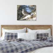 Eurasian Dove on Winter Maple Tree Leinwanddruck (Insitu (Schlafzimmer))