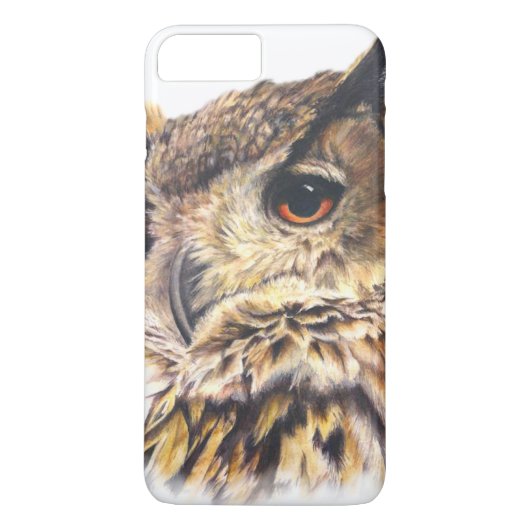 Eurasian Eagle Owl Fine Art iPhone Case (Rückseite)
