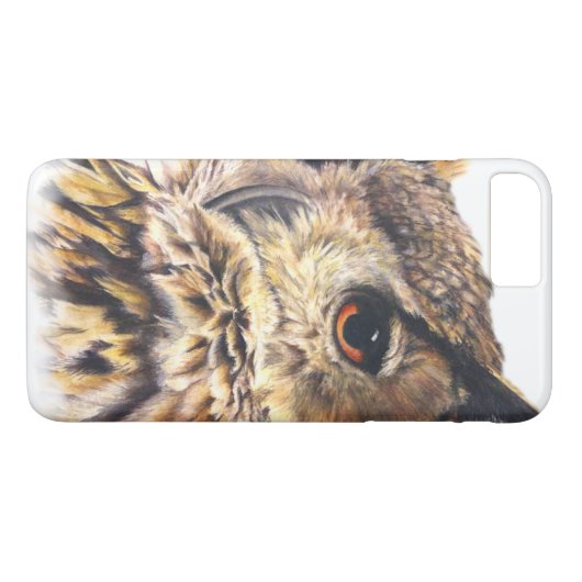 Eurasian Eagle Owl Fine Art iPhone Case (Rückseite (Horizontal))