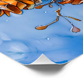 Eurasian Nuthatch in beeindruckender Stilmalerei Poster (Ecke)