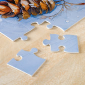 Eurasian Nuthatch in beeindruckender Stilmalerei Puzzle (Seite)