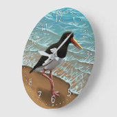 Eurasian Oystercatcher clock Große Wanduhr (Winkel)